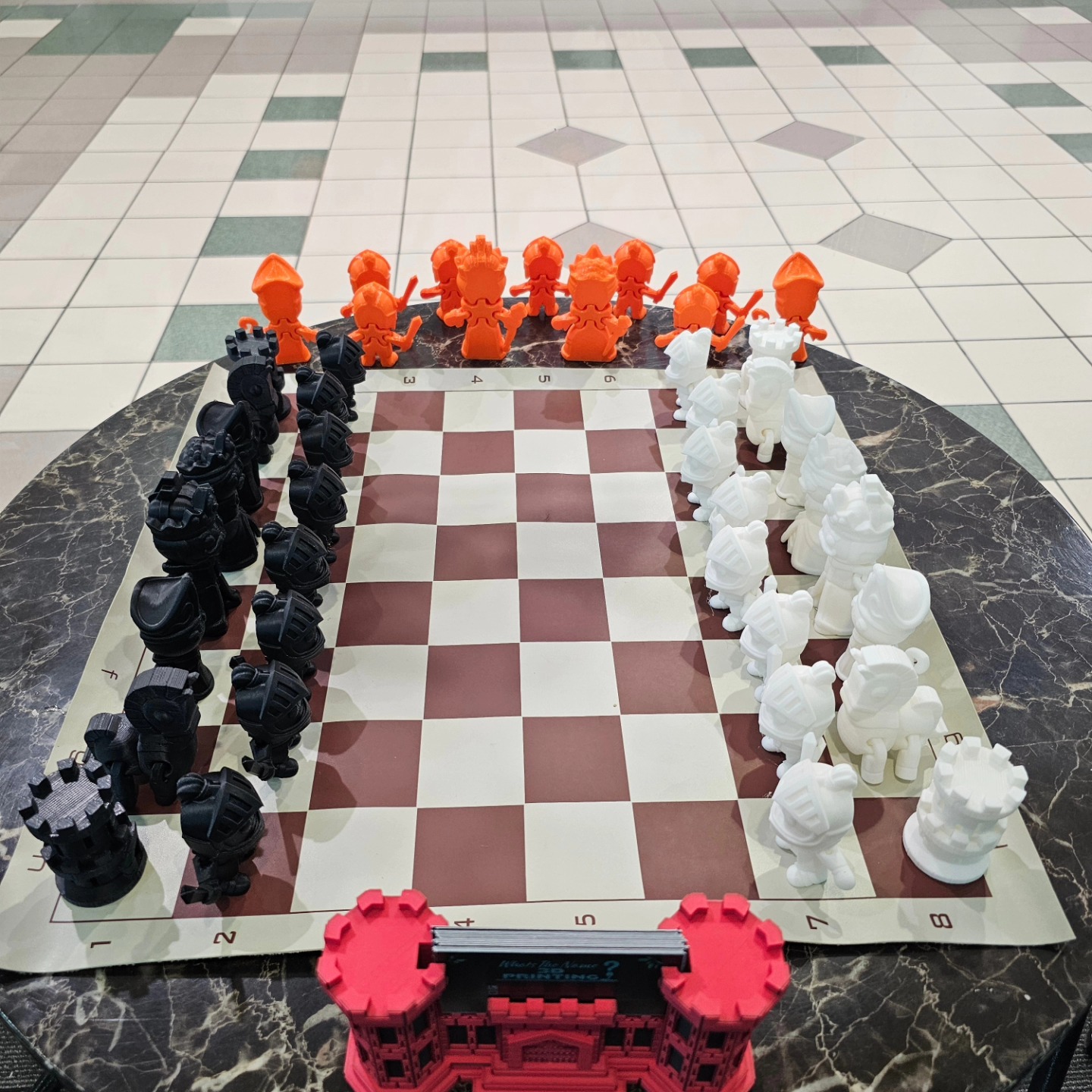 3D printed items and shop display from What's The Name 3D Printing